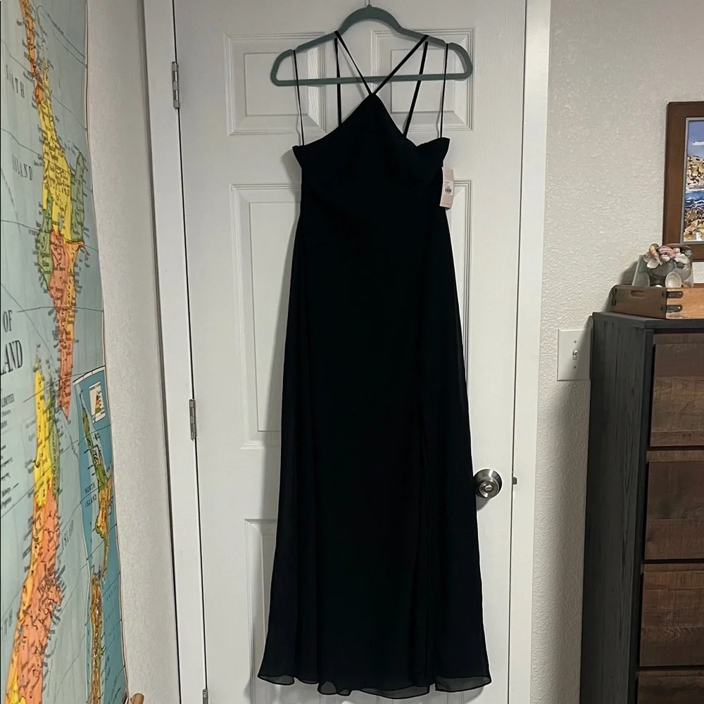 NEW Birdy Grey Juliet Black Halter Maxi Dress - Picture 3 of 5